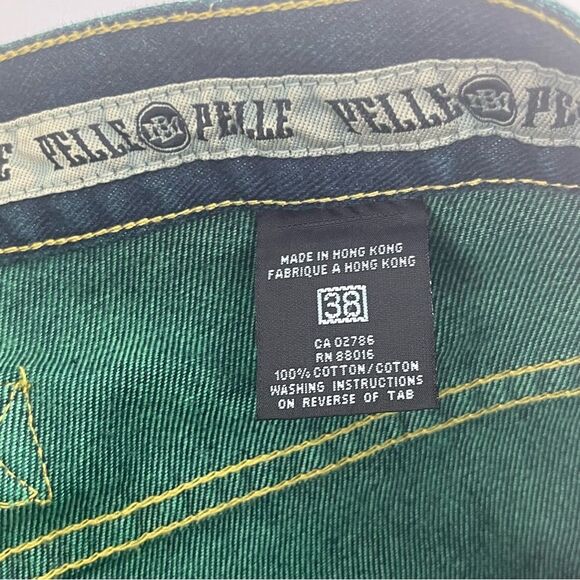 Pelle Pelle Jeans Mens 38x30 Blue Indigo Y2K Baggy Skater Grunge Hip Hop Loose - Picture 8 of 9